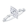 thumbnail image 1 of Rosec Jewels Lab Diamond Engagement Ring Marquise - 5x10 mm - 1 Carat Diamond Ring for Women (Ef-Vs Quality), 14K White Gold, US 4.50, 1 of 9