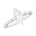 thumbnail image 1 of Rosec Jewels Lab Diamond Engagement Ring Marquise - 5x10 mm - 1 Carat Diamond Ring for Women (Ef-Vs Quality), 925 Sterling Silver, US 4.00, 1 of 9