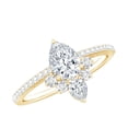 thumbnail image 1 of Rosec Jewels Lab Diamond Engagement Ring for Women - Vintage Style Ring - EF-VS Grade Certified, 10K Yellow Gold, US 9.50, 1 of 7