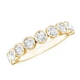 thumbnail image 1 of Rosec Jewels Lab Diamond Half Eternity Ring (EF-VS Grade) - Bezel Set Eternity Band - Ready to Gift for Valentines Day, 18K Yellow Gold, US 9.00, 1 of 9