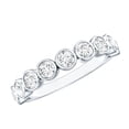 thumbnail image 1 of Rosec Jewels Lab Diamond Half Eternity Ring (EF-VS Grade) - Bezel Set Eternity Band - Ready to Gift for Valentines Day, 925 Sterling Silver, US 4.00, 1 of 9