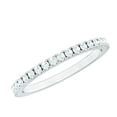 thumbnail image 1 of Rosec Jewels Lab Diamond Half Eternity Ring for Women - Stackable Ring - EF-VS Grade Certified, 18K White Gold, US 4.00, 1 of 9
