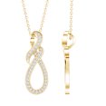 thumbnail image 1 of Rosec Jewels Lab Diamond Infinity Pendant with Chain (EF-VS Quality) - Ready to Gift for Valentines Day, 14K Yellow Gold, 1 of 8