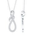 thumbnail image 1 of Rosec Jewels Lab Diamond Infinity Pendant with Chain (EF-VS Quality) - Ready to Gift for Valentines Day, 925 Sterling Silver, 1 of 8