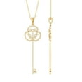 thumbnail image 1 of Rosec Jewels Lab Diamond Key Pendant with Chain (EF-VS Quality) - Long Vintage Necklace - Anniversary Gift, 10K Yellow Gold, 1 of 7