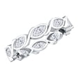 thumbnail image 1 of Rosec Jewels Lab Diamond Marquise Eternity Band Ring - Minimalist Anniversary Ring - EF-VS Grade, 925 Sterling Silver, US 4.00, 1 of 8