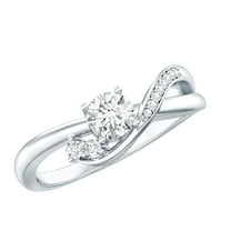 Rosec Jewels Lab Diamond Promise Engagement Ring - EF-VS Grade- Ready to Gift for Valentines, 925 Sterling Silver, US 4.00