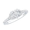 thumbnail image 1 of Rosec Jewels Lab Diamond Promise Engagement Ring - Ef-Vs Quality Diamond Heart Ring for Women - with Jewelry Box, 18K White Gold, US 10.00, 1 of 8