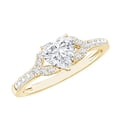 thumbnail image 1 of Rosec Jewels Lab Diamond Promise Engagement Ring - Ef-Vs Quality Diamond Heart Ring for Women - with Jewelry Box, 18K Yellow Gold, US 5.50, 1 of 8