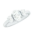 thumbnail image 1 of Rosec Jewels Lab Diamond Three Stone Engagement Ring - Oval Diamond Ring - EF-VS Quality, 10K White Gold, US 6.00, 1 of 9