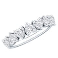 thumbnail image 1 of Rosec Jewels Lab Diamond Wedding Band - Heart Band Ring - EF-VS Quality Certified, 925 Sterling Silver, US 4.00, 1 of 9
