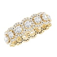 thumbnail image 1 of Rosec Jewels Lab Diamond Wedding Band Ring - Classic Full Eternity Ring - EF-VS Quality Certified, 10K Yellow Gold, US 9.00, 1 of 9