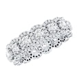 thumbnail image 1 of Rosec Jewels Lab Diamond Wedding Band Ring - Classic Full Eternity Ring - EF-VS Quality Certified, 14K White Gold, US 11.00, 1 of 9