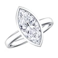 thumbnail image 1 of Rosec Jewels Lab Grown 3 Carat Marquise Diamond Engagement Ring - IGI Certified Bezel Set Diamond Ring (E-VS1 Quality), 10K White Gold, US 13.00, 1 of 9