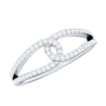 thumbnail image 1 of Rosec Jewels Lab Grown Diamond Anniversary Ring - Interlock Ring - EF-VS Quality Certified, 925 Sterling Silver, US 4.00, 1 of 9