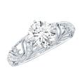 thumbnail image 1 of Rosec Jewels Lab Grown Diamond Circle Engagement Ring 1 Ct - Vintage Style Ring (7 mm, EF-VS Quality), 925 Sterling Silver, US 4.00, 1 of 9