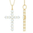 thumbnail image 1 of Rosec Jewels Lab Grown Diamond Cross Necklace Pendant with Chain (EF-VS Quality) - Ready to Gift for Christmas, 18K Yellow Gold, 1 of 8
