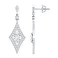 thumbnail image 1 of Rosec Jewels Lab Grown Diamond Dangle Earrings - Art Deco Earrings for Women - EF-VS Quality, 10K White Gold, 1 of 6