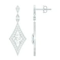 thumbnail image 1 of Rosec Jewels Lab Grown Diamond Dangle Earrings - Art Deco Earrings for Women - EF-VS Quality, 10K White Gold, 1 of 7