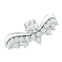 Rosec Jewels Lab Grown Diamond Designer Engagement Ring - EF-VS Quality Certified, 925 Sterling Silver, US 4.00