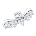 thumbnail image 1 of Rosec Jewels Lab Grown Diamond Designer Engagement Ring - EF-VS Quality Certified, 925 Sterling Silver, US 4.50, 1 of 7
