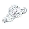 thumbnail image 1 of Rosec Jewels Lab Grown Diamond Engagement Ring 2 Carat - 8 mm Circle Ring - Designer Ring - Ef-Vs Quality, 18K White Gold, US 10.50, 1 of 8