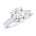 thumbnail image 1 of Rosec Jewels Lab Grown Diamond Solitaire Engagement Ring 2 Carat - EF-VS Grade Certified Diamond Ring for Women, 14K White Gold, US 9.50, 1 of 9