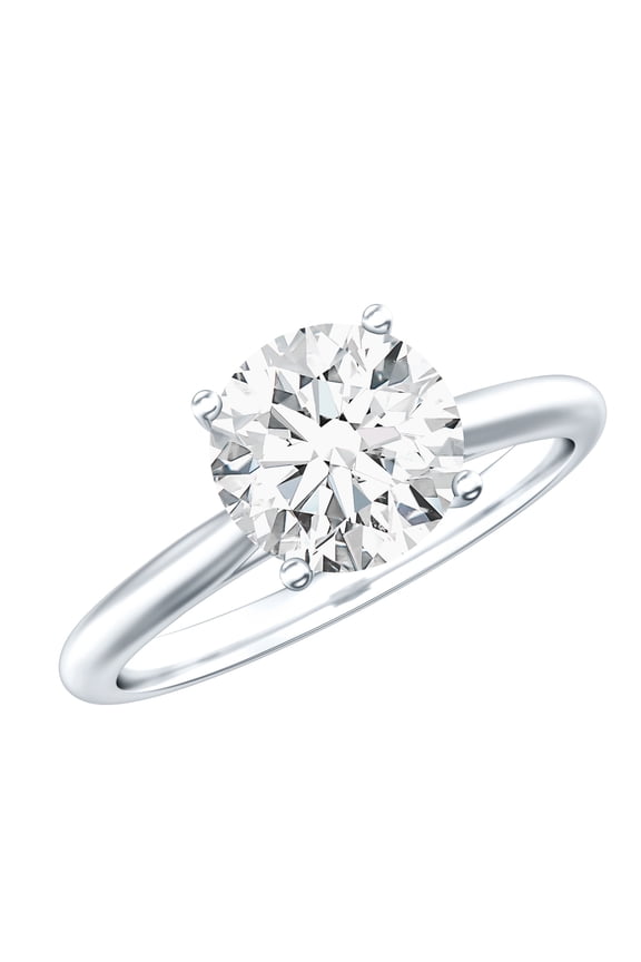 Lab Grown Diamond Engagement Ring 2 Carat - IGI Certified - E-VS1 Quality - Ready to Gift For Women, 10K White Gold, US 4.00
