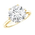 thumbnail image 1 of Rosec Jewels Lab Grown Diamond Engagement Ring 4 Carat - IGI Certified - Round Diamond Solitaire Ring - E-VS1 Quality, 18K Yellow Gold, US 10.50, 1 of 8