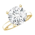 thumbnail image 1 of Rosec Jewels Lab Grown Diamond Engagement Ring 4 Carat - IGI Certified - E-VS1 Quality - Big Diamond Solitaire Ring for Women, 10K Yellow Gold, US 6.00, 1 of 8
