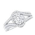 thumbnail image 1 of Rosec Jewels Lab Grown Diamond Engagement Ring Oval - Classic Halo Ring - EF-VS Quality, 10K White Gold, US 9.00, 1 of 8