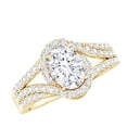 thumbnail image 1 of Rosec Jewels Lab Grown Diamond Engagement Ring Oval - Classic Halo Ring - EF-VS Quality, 14K Yellow Gold, US 7.00, 1 of 8