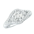 thumbnail image 1 of Rosec Jewels Lab Grown Diamond Engagement Ring - Womens Classic Ring (Authentically Certified), 18K White Gold, US 13.00, 1 of 8