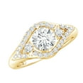 thumbnail image 1 of Rosec Jewels Lab Grown Diamond Engagement Ring - Womens Classic Ring (Authentically Certified), 18K Yellow Gold, US 12.50, 1 of 8