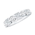 thumbnail image 1 of Rosec Jewels Lab Grown Diamond Eternity Band Ring (EF-VS Quality) - Bezel Diamond Ring for Valentines Day, 14K White Gold, US 3.50, 1 of 7