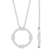 thumbnail image 1 of Rosec Jewels Lab Grown Diamond Eternity Circle Necklace for Women - EF-VS Quality Certified with Jewelry Box, 18K White Gold, 1 of 7