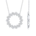 thumbnail image 1 of Rosec Jewels Lab Grown Diamond Eternity Necklace - Circle of Life Necklace for Women, with Chain (EF-VS Quality), 18K White Gold, 1 of 7