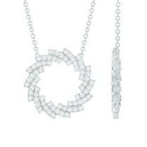 Rosec Jewels Lab Grown Diamond Eternity Necklace - Circle of Life Necklace for Women, with Chain (EF-VS Quality), 925 Sterling Silver