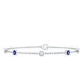 thumbnail image 1 of Rosec Jewels Lab Grown Diamond Evil Eye Bracelet for Women - Diamond Station Bracelet - EF-VS Grade, 925 Sterling Silver, 7.0 inches, 1 of 9