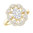 thumbnail image 1 of Rosec Jewels Lab Grown Diamond Flower Engagement Ring - Womens Statement Ring - EF-VS Quality, 18K Yellow Gold, US 11.50, 1 of 6