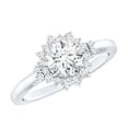 thumbnail image 1 of Rosec Jewels - Lab Grown Diamond Halo Engagement Ring - EF-VS Quality Certified, 14K White Gold, US 12.00, 1 of 8