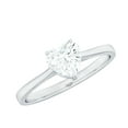 thumbnail image 1 of Rosec Jewels Lab Grown Diamond Heart Ring for Women - 7 mm Solitaire Promise Diamond Ring 1 Ct - Ef-Vs Quality, 925 Sterling Silver, US 4.00, 1 of 7