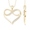 thumbnail image 1 of Rosec Jewels Lab Grown Diamond Heart and Infinity Necklace for Valentines Day, with Chain - EF-VS Quality Certified, 14K Yellow Gold, 1 of 8