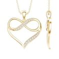 thumbnail image 1 of Rosec Jewels Lab Grown Diamond Heart and Infinity Necklace for Valentines Day, with Chain - EF-VS Quality Certified, 18K Yellow Gold, 1 of 8