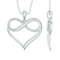 Rosec Jewels Lab Grown Diamond Heart and Infinity Necklace for Valentines Day, with Chain - EF-VS Quality Certified, 925 Sterling Silver