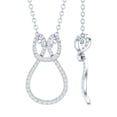 thumbnail image 1 of Rosec Jewels Lab Grown Diamond Infinity Knot Necklace with Chain - Ready to Gift Diamond Pendant for Anniversary, 10K White Gold, 1 of 7