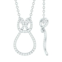Rosec Jewels Lab Grown Diamond Infinity Knot Necklace with Chain - Ready to Gift Diamond Pendant for Anniversary, 925 Sterling Silver
