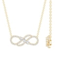 thumbnail image 1 of Rosec Jewels Lab Grown Diamond Infinity Necklace - EF-VS Quality - Ready to Gift for Valentines Day, 14K Yellow Gold, 1 of 8