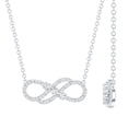 thumbnail image 1 of Rosec Jewels Lab Grown Diamond Infinity Necklace - EF-VS Quality - Ready to Gift for Valentines Day, 18K White Gold, 1 of 8