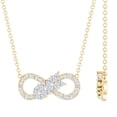 thumbnail image 1 of Rosec Jewels Lab Grown Diamond Infinity Necklace - Nature Inspired Vine Leaf Necklace for Anniversary - EF-VS Grade, 14K Yellow Gold, 1 of 7